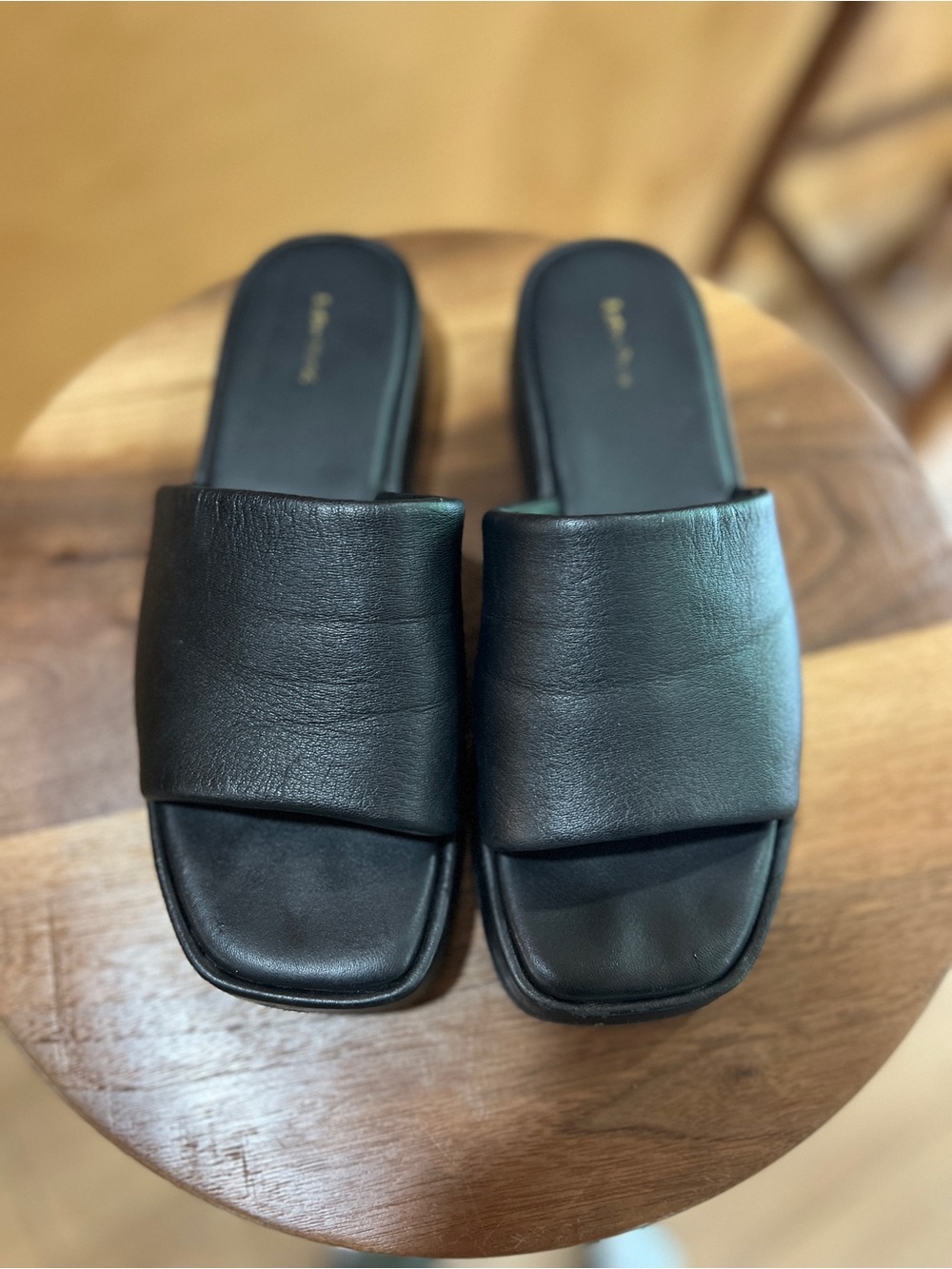 & Other Stories Black Slide Platform Sandals -Size EU37 - Picture 3 of 6